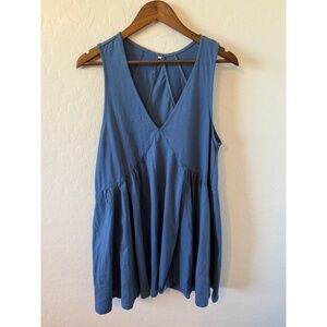 Blue Oversized Athleisure T-Shirt Dress | Fashion Brand | Size XS (Relaxed Fit)